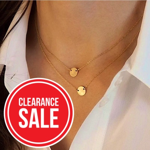 Jewelry - 🔴5/$15🔴CLEARANCE 2 Layered Gold Coin Choker NEW